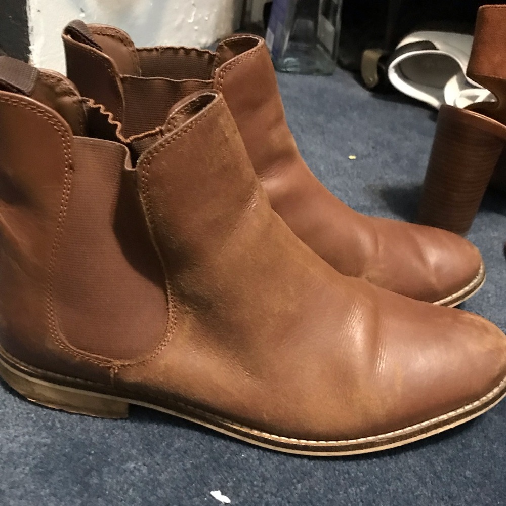 Tan Leather ASOS Bootie Size 10